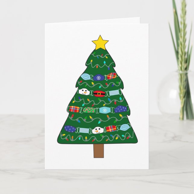 Carte Masque de quarantaine de Noël drôle Créatrice d'in (Devant)