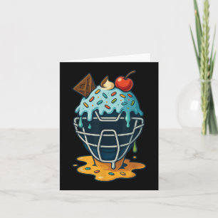 Carte Masque de receveur de baseball Crème glacée Goutte