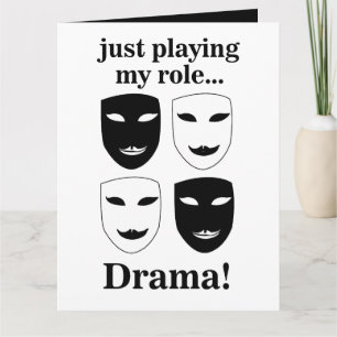 Carte Masque de Théâtre Théâtre Drame Scène Arts Drôle