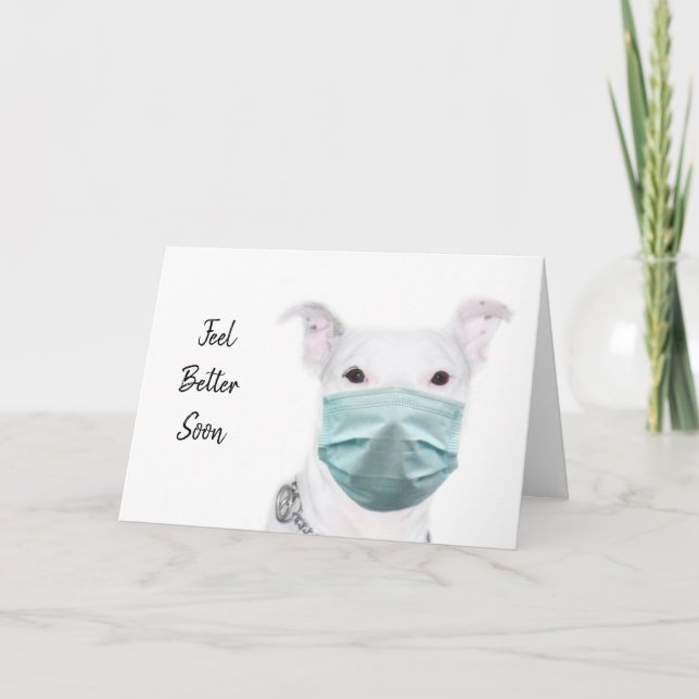 Carte Masque de visage en Pitbull (Devant)