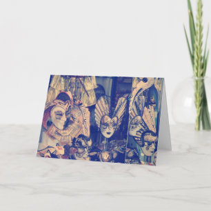 Carte Masques Vintages du carnaval vénitien