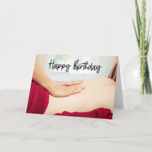 Carte Massage thaïlandais Joyeux anniversaire à la clien