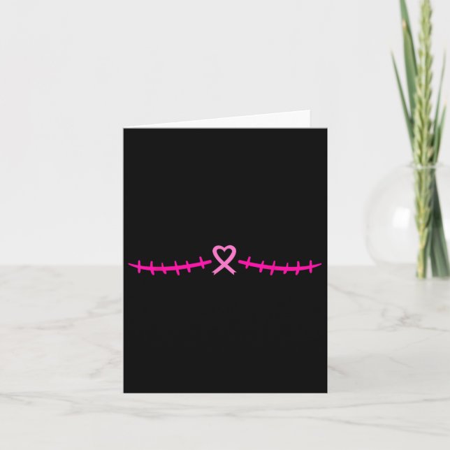 Carte Mastectomie Cancer du sein Survivant Ruban rose (Devant)