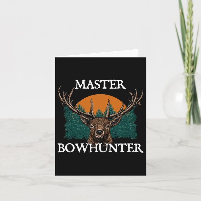 Carte Master Bowhunter Fête des pères Chasse Parents (Devant)