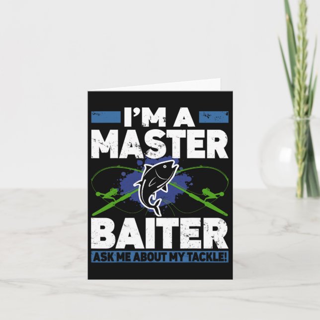 Carte Master Iter Shirt Funny Pêcheur Poisson (Devant)