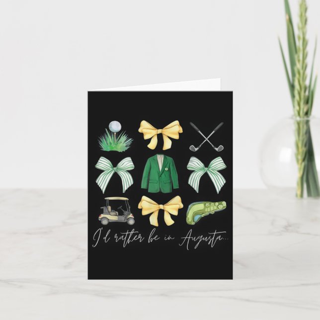 Carte Master Lets Partee Golf Tournament Coquette Bow Wo (Devant)