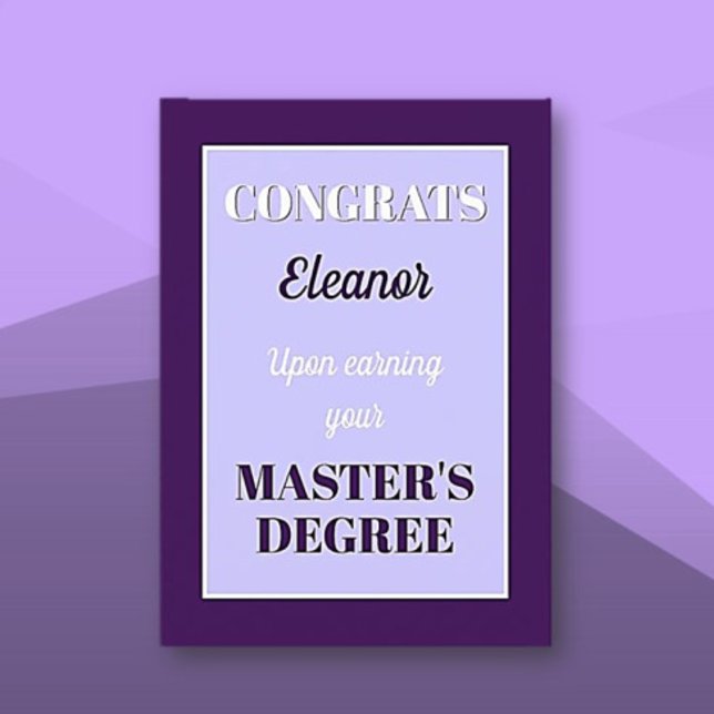 Carte Master's Degree ! Diplôme personnalisé (Créateur téléchargé)