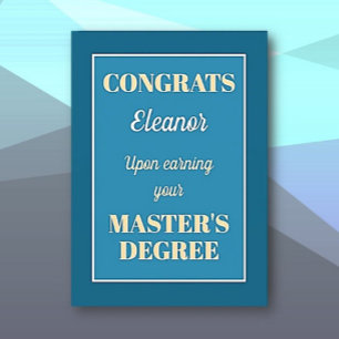 Carte Master's Degree ! Diplôme personnalisé