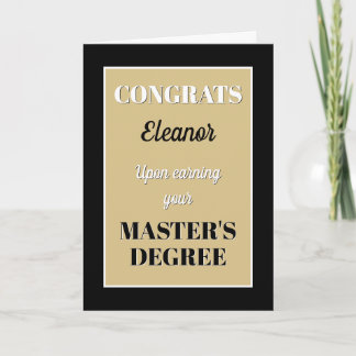 Carte Master's Degree! Personalized graduation 