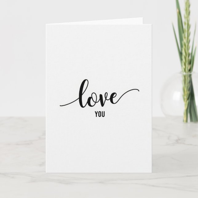 Carte Mat de l'Amour Minimaliste (Devant)
