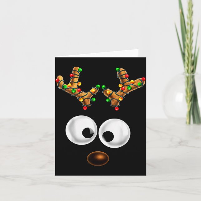 Carte Matching Family Christmas Reindeer Face Christmas  (Devant)