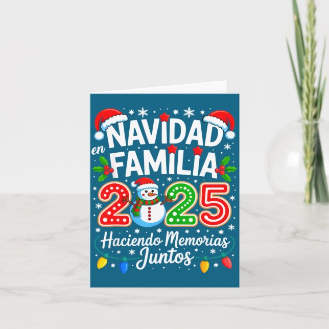 Carte Matching Family Pajamas Navidad En Familia Christm (Devant)