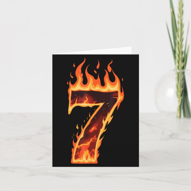 Carte Matching Six Seven Flaming Ice Funny Meme 67 Coupl (Devant)