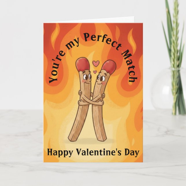Carte Matchstick Valentine's Day (Devant)