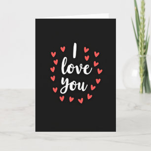 Carte Mate Rouge Cœurs Je T'Aime Pour Elle