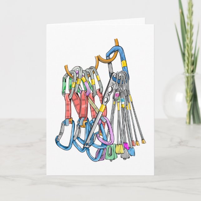 Carte Matériel d'escalade de roche sur harnais (Devant)