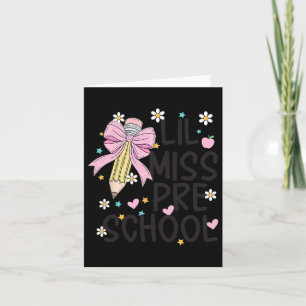 Carte Maternelle Little Miss Retour à l'école Filles Mat