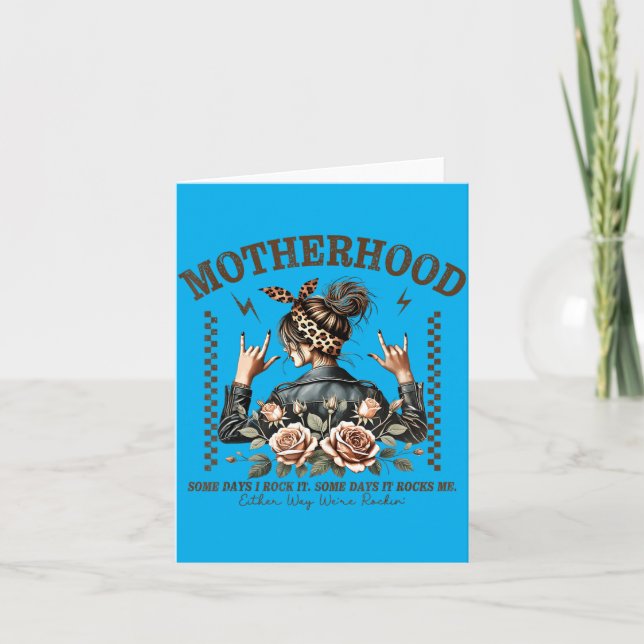 Carte Maternité Rétro Mère De Rock Maman Maman Drôle De  (Devant)