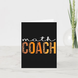 Carte Math Coach Leopard Squad mignon Automne Thanksgi