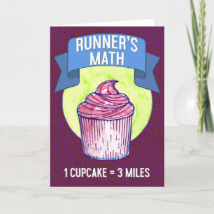 Carte Math Cupcake du coureur