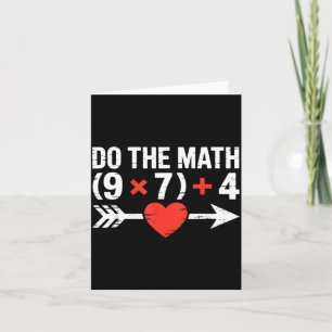 Carte Math drôle 67 Saint-Valentin Six