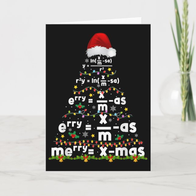 Carte Math Equation Merry Xmas Season Teacher Christmas  (Devant)