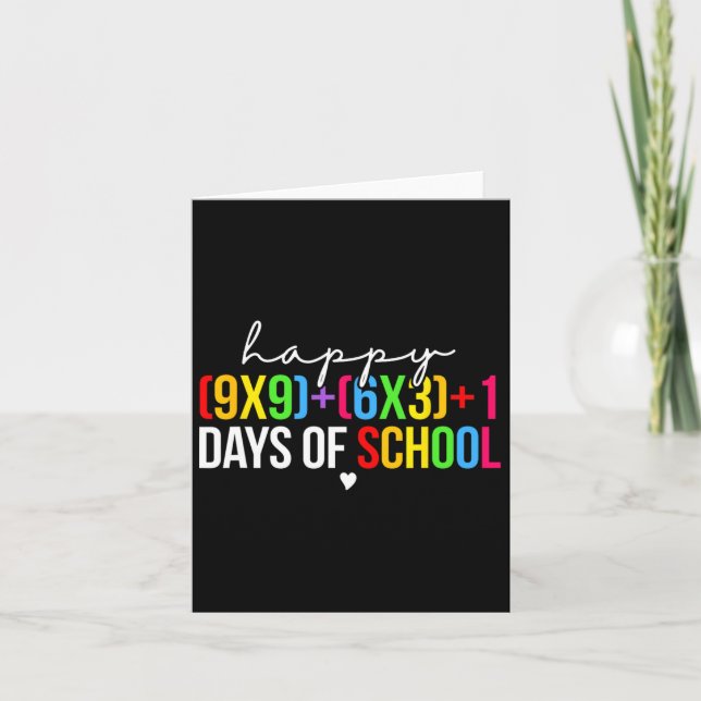 Carte Math Formula 100 Jours D'École Drôle Enseignant Ma (Devant)