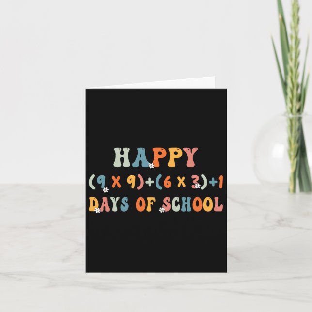 Carte Math Formula 100 Jours D'École Drôle Enseignant Ma (Devant)