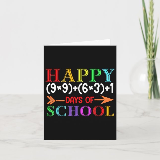 Carte Math Formula Heureux 100 Jours De L'École Drôle Ma (Devant)