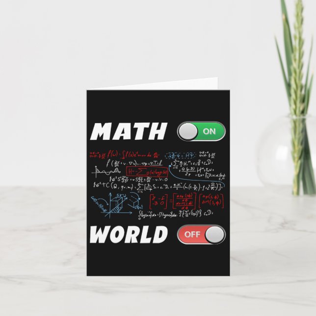 Carte Math Geeks Pi Day Math sur le monde entier (Devant)