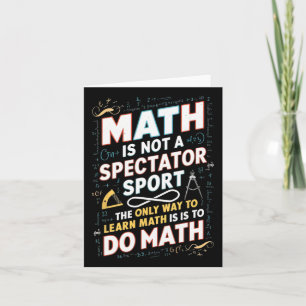 Carte Math N'Est Pas Un Spectateur Sport Mathématiques M