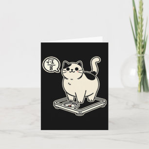 Carte Math Pun Cat i Overate I Plus de 8 Funny Enseignan