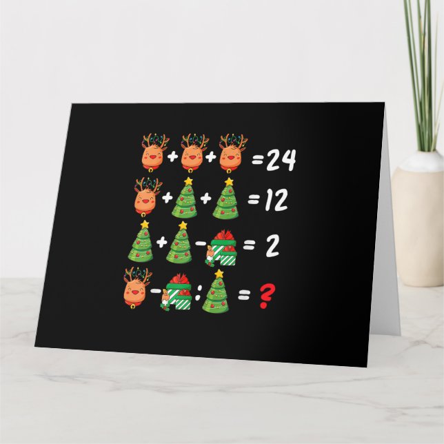 Carte Math Teacher Christmas Order Of Operations Quiz Fu (Devant)