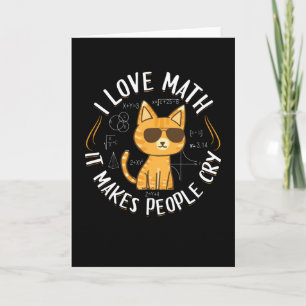 Carte Mathématique   J'aime les mathématiques   Cadeau m