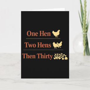 Carte Mathématiques de poulet Trop de poulets Humour de