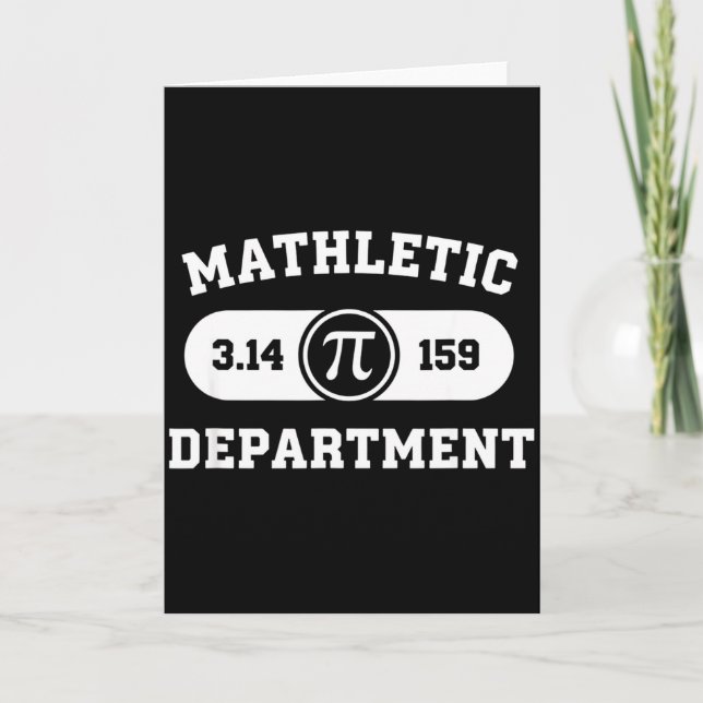 Carte Mathématiques Département de Mathlétisme Pi 3.14 1 (Devant)