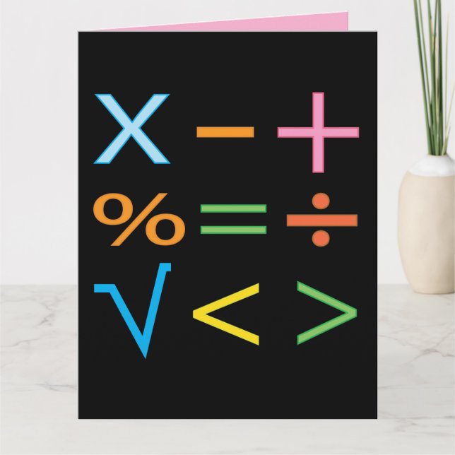 Carte Mathématiques Symbole mathématique Math  (Devant)