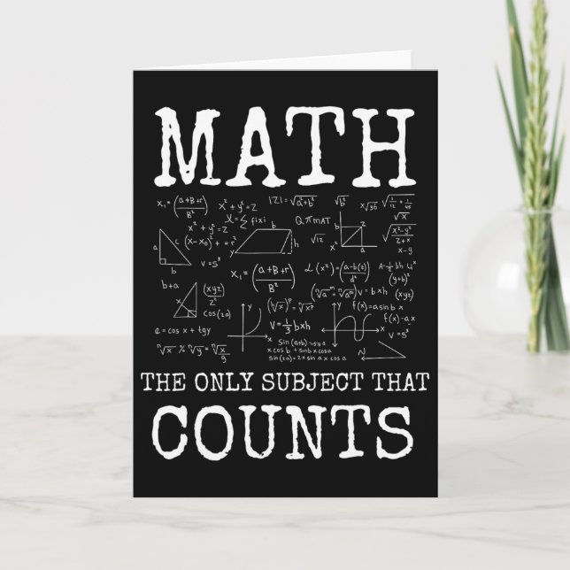 Carte Maths La Seule Matière Qui Compte Professeur Drôle (Devant)