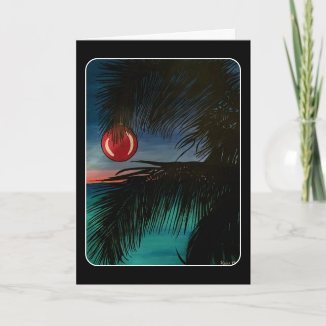 Carte 'Matin de Noël tropical' sur une (Devant)