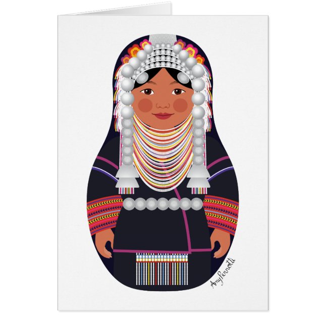 Carte Matryoshka Akha de Thaïlande (Devant)