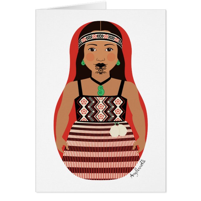 Carte Matryoshka Maori, Nouvelle-Zélande (Devant)