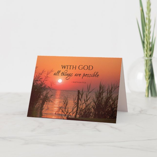 Carte Matthieu 19:26 Avec Dieu toutes les choses sont po (Devant)