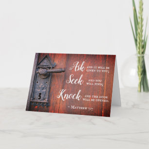 Carte Matthieu 7:7, Demandez et il sera donné