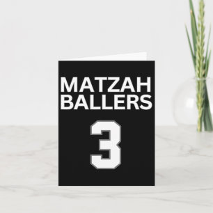 Carte Matzah Ballers 3 Funny Jewish Pun Basketball Team