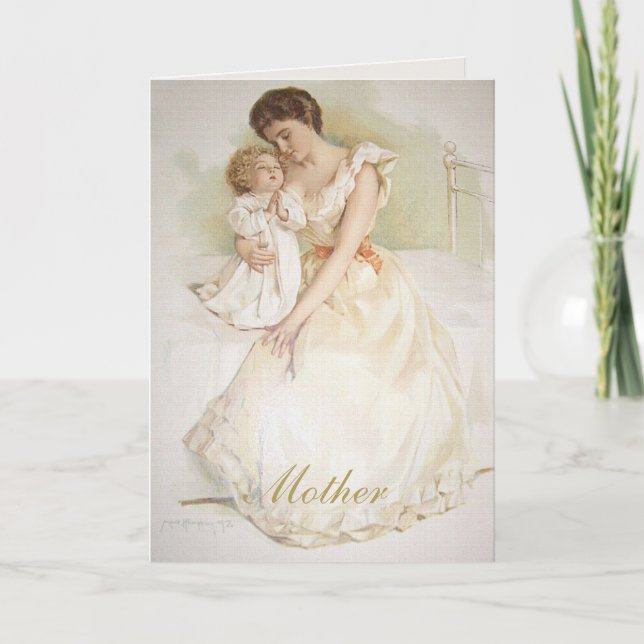 Carte Maud Humphrey Victorian Mom & Child Mothers Day (Devant)