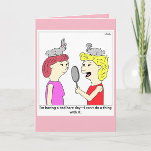 Carte Mauvais Cheveux - Mauvais Jour Du Lièvre
