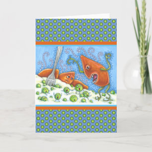 CARTE MAUVAIS JAM JOUER AUX POIS, AMUSANT REPAS DE REPAS