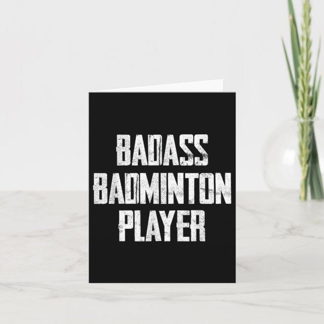 Carte Mauvais joueur de badminton déclaration de typogra (Devant)