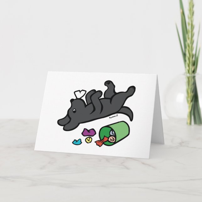 Carte Mauvais oeil noir du Labrador (Devant)