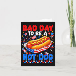 Carte Mauvaise journée pour être un hot dog drôle bbq gr